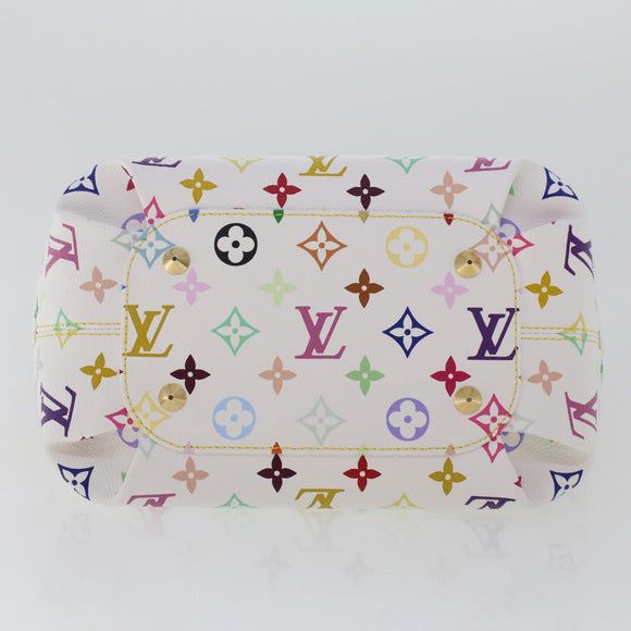 LOUIS VUITTON Monogram Multicolor Annie MM Tote Bag White M40307 LV Auth hk795SM