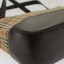 BURBERRY Nova Check Shoulder Bag Canvas Beige Brown Auth hk811-14