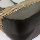 BURBERRY Nova Check Shoulder Bag Canvas Beige Brown Auth hk811-16