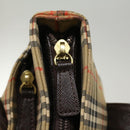 BURBERRY Nova Check Shoulder Bag Canvas Beige Brown Auth hk811-11