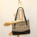 BURBERRY Nova Check Shoulder Bag Canvas Beige Brown Auth hk811-23