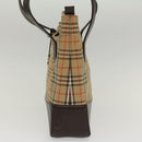 BURBERRY Nova Check Shoulder Bag Canvas Beige Brown Auth hk811-3