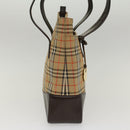 BURBERRY Nova Check Shoulder Bag Canvas Beige Brown Auth hk811-4