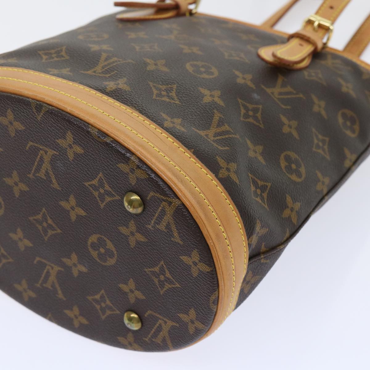 LOUIS VUITTON Monogram Bucket PM Shoulder Bag M42238 LV Auth hk823