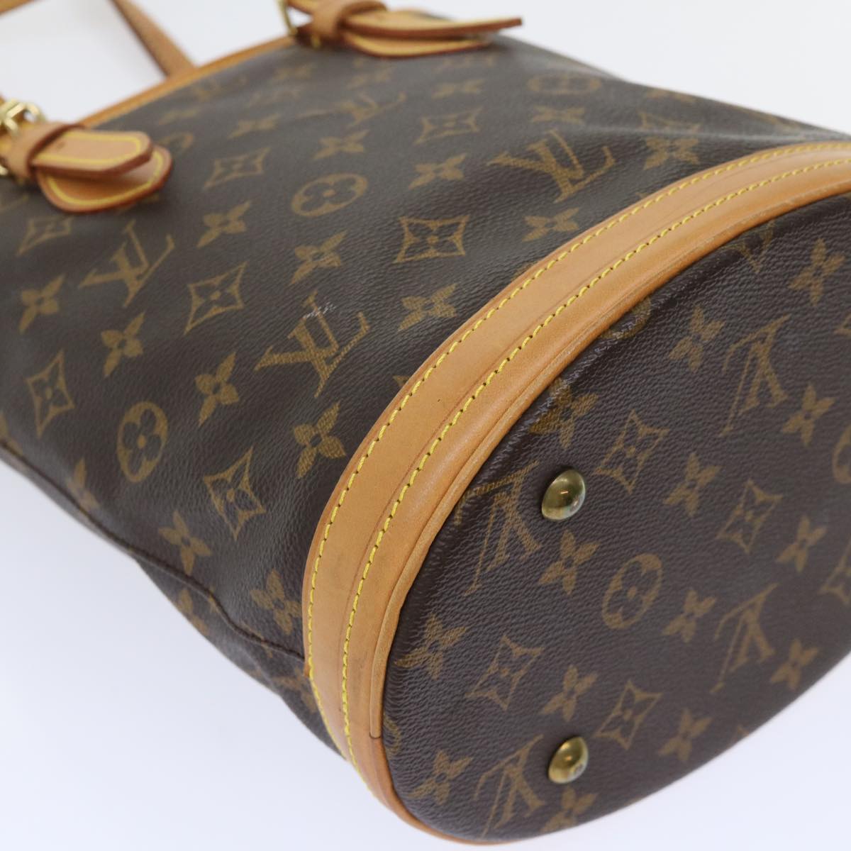 LOUIS VUITTON Monogram Bucket PM Shoulder Bag M42238 LV Auth hk823