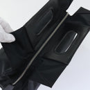 Burberrys Nova Check Blue Label Hand Bag Nylon Black Beige Auth hk826-10