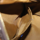 BURBERRY Blue Label Hand Bag Wool Leather Brown Auth hk844-17