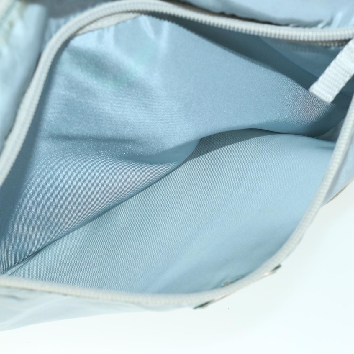 PRADA Shoulder Bag Nylon Light Blue Auth hk855