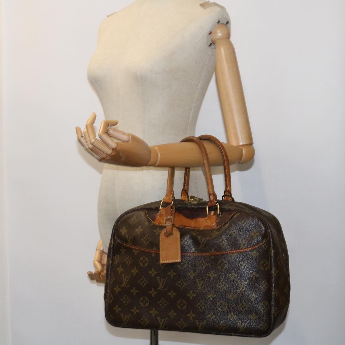 LOUIS VUITTON Monogram Deauville Hand Bag M47270 LV Auth hk864