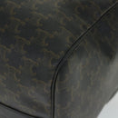 CELINE Triomphe Canvas Boston Bag PVC Leather 2way Black Auth hk880V-8