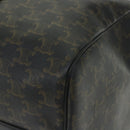 CELINE Triomphe Canvas Boston Bag PVC Leather 2way Black Auth hk880V-16