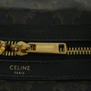 CELINE Triomphe Canvas Boston Bag PVC Leather 2way Black Auth hk880V-10