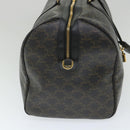 CELINE Triomphe Canvas Boston Bag PVC Leather 2way Black Auth hk880V-4