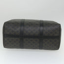 CELINE Triomphe Canvas Boston Bag PVC Leather 2way Black Auth hk880V-5
