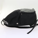 FENDI Backpack Nylon Leather Black Auth hk906-3