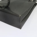 Salvatore Ferragamo Hand Bag Leather 2way Gray Auth hk919-17