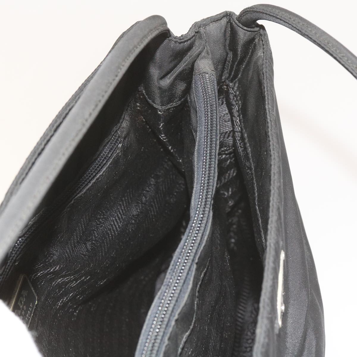 PRADA Tote Bag Nylon Black Auth hk929