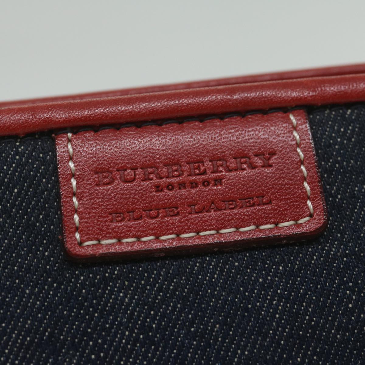 BURBERRY Blue Label Shoulder Bag Denim Navy Auth hk952