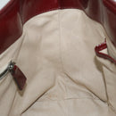 BURBERRY Nova Check Tote Bag PVC Leather Red Auth hk959-19