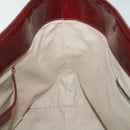 BURBERRY Nova Check Tote Bag PVC Leather Red Auth hk959-20