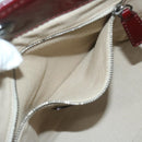 BURBERRY Nova Check Tote Bag PVC Leather Red Auth hk959-21