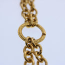 CHANEL Necklace Gold Tone CC Auth hk964V-10