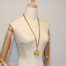 CHANEL Necklace Gold Tone CC Auth hk964V-12