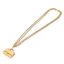 CHANEL Necklace Gold Tone CC Auth hk964V-1
