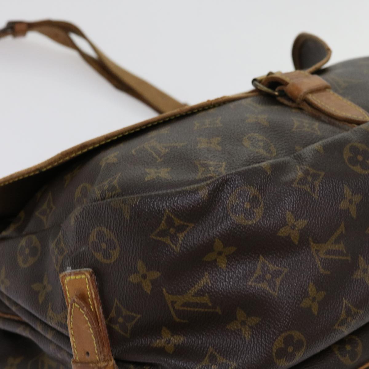 LOUIS VUITTON Monogram Saumur 35 Shoulder Bag M42254 LV Auth hk982