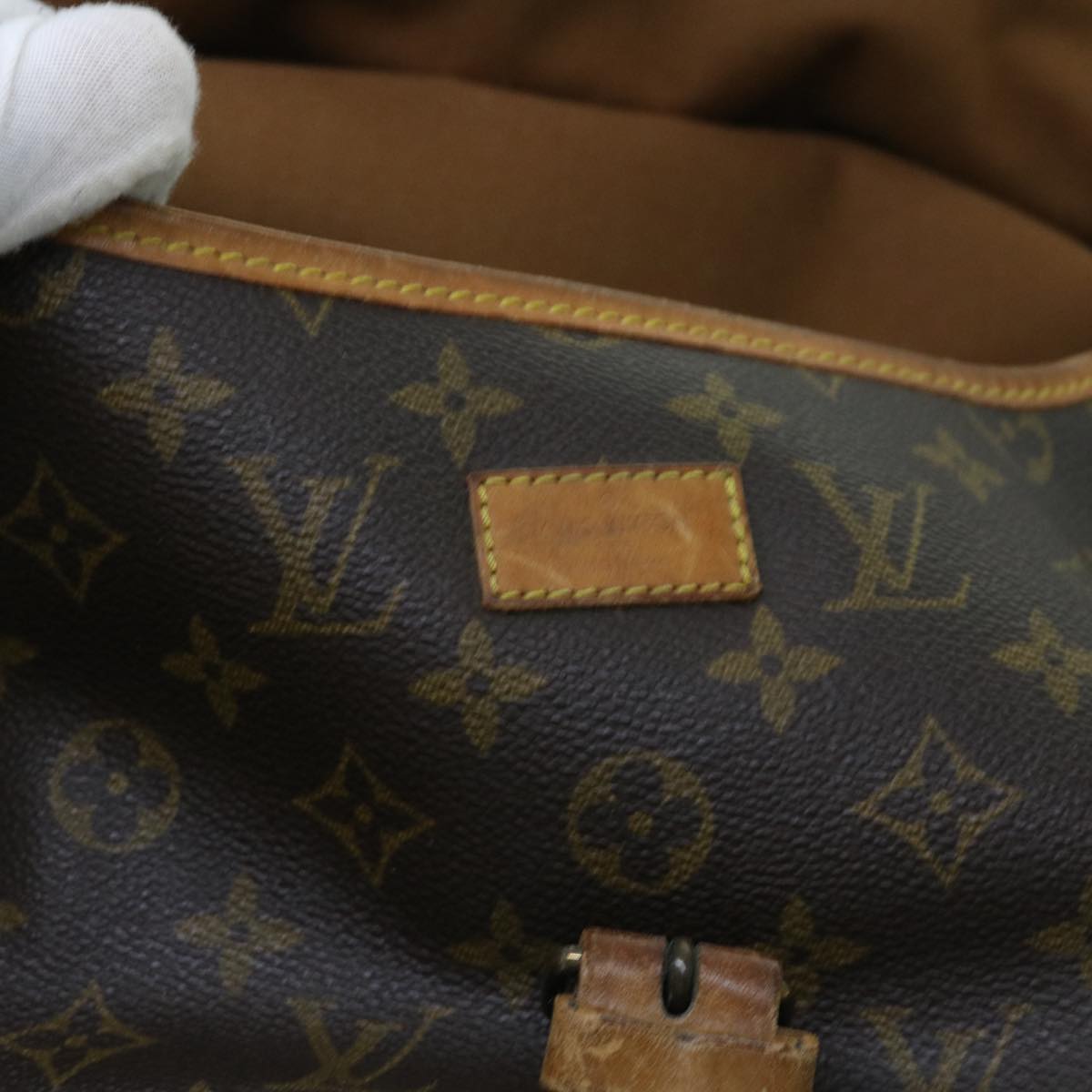 LOUIS VUITTON Monogram Saumur 35 Shoulder Bag M42254 LV Auth hk982