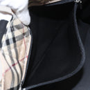 BURBERRY Nova Check Blue Label Hand Bag Nylon Silver Beige Auth hs1698-20