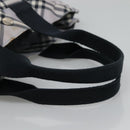 BURBERRY Nova Check Blue Label Hand Bag Nylon Purple Silver Auth hs1699-7