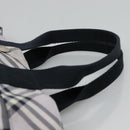 BURBERRY Nova Check Blue Label Hand Bag Nylon Purple Silver Auth hs1699-8