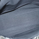 Burberrys Nova Check Blue Label Hand Bag Nylon Khaki Silver Auth hs1707-11