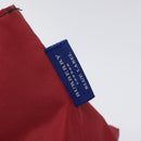 BURBERRY Nova Check Blue Label Hand Bag Nylon Red Silver Auth hs1715-9
