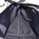 BURBERRY Nova Check Blue Label Hand Bag Nylon Red Silver Auth hs1715-19