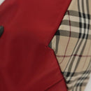 BURBERRY Nova Check Blue Label Hand Bag Nylon Beige Silver Auth hs1716-16