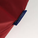 BURBERRY Nova Check Blue Label Hand Bag Nylon Beige Silver Auth hs1716-17