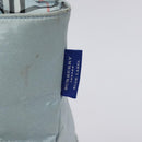 BURBERRY Blue Label Hand Bag Nylon Blue Silver Auth hs1718-10