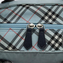 BURBERRY Blue Label Hand Bag Nylon Blue Silver Auth hs1718-11
