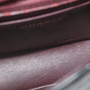 CHANEL Mini Matelasse Chain Flap Shoulder Bag Lamb Skin Black Gold Auth hs689AV-11