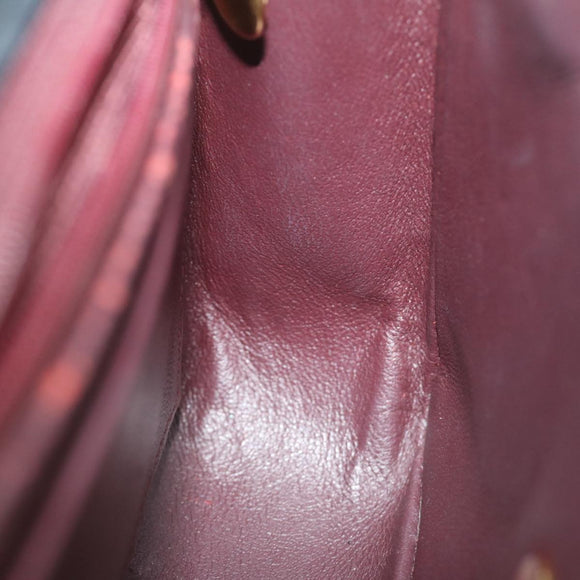 CHANEL Mini Matelasse Chain Flap Shoulder Bag Lamb Skin Black Gold Auth hs689AV