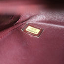 CHANEL Mini Matelasse Chain Flap Shoulder Bag Lamb Skin Black Gold Auth hs689AV-12