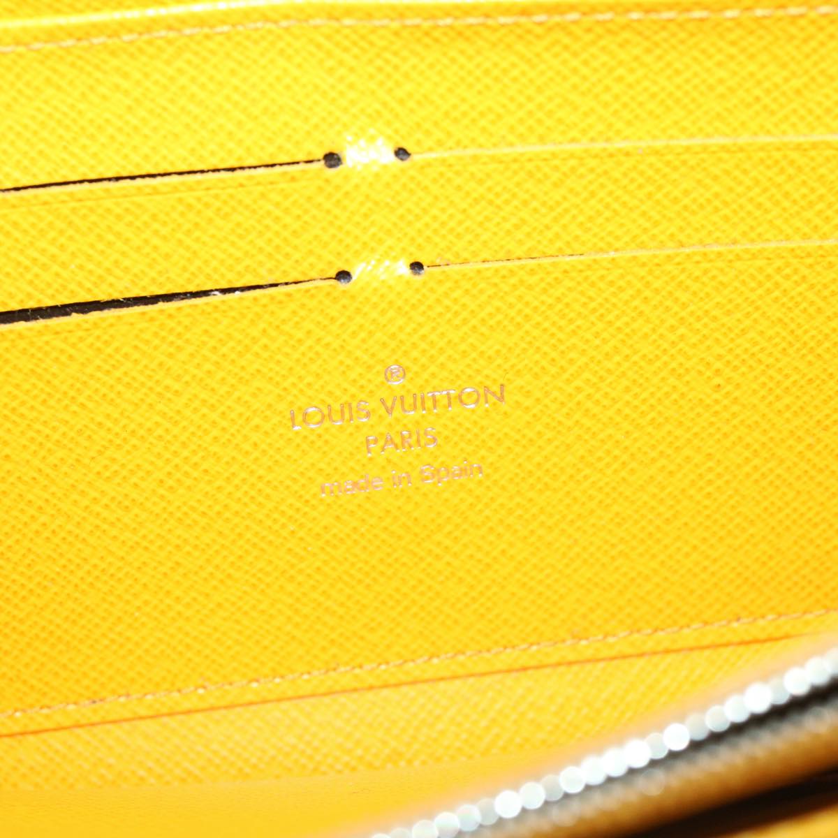 LOUIS VUITTON Epi Zippy Wallet Long Wallet Yellow M60309 LV Auth im454