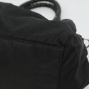 PRADA Hand Bag Nylon 2way Black Silver Auth IN009-14