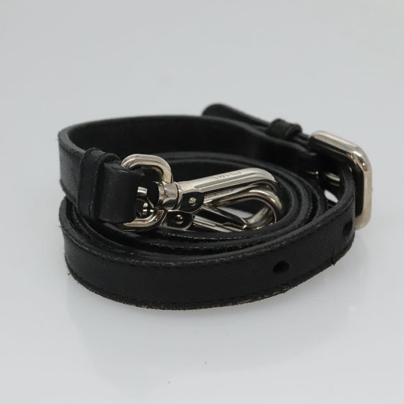 PRADA Hand Bag Nylon 2way Black Silver Auth IN009