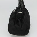 PRADA Hand Bag Nylon 2way Black Silver Auth IN009-4