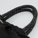 PRADA Hand Bag Nylon 2way Black Silver Auth IN009-8