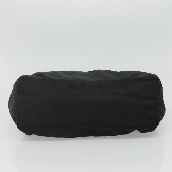 PRADA Hand Bag Nylon 2way Black Silver Auth IN009