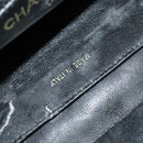 CHANEL Chain Hand Bag Caviar Skin Black Gold CC Auth IN015V-19